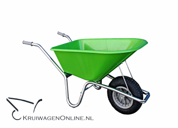 Kruiwagen 100 liter lime
