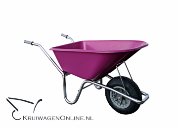 Kruiwagen 100 liter roze