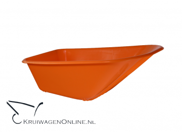 Kruiwagenbak kunststof oranje